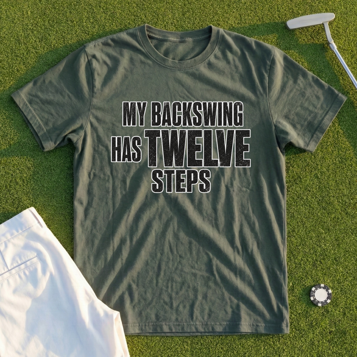 My Backswing Has Twelve Steps Tee