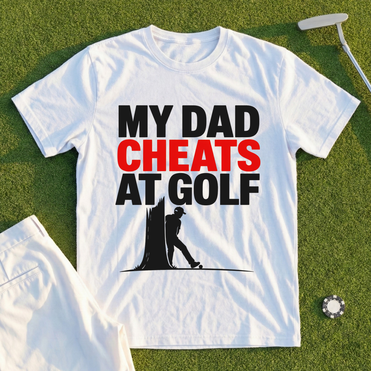 My Dad Cheats At Golf Tee