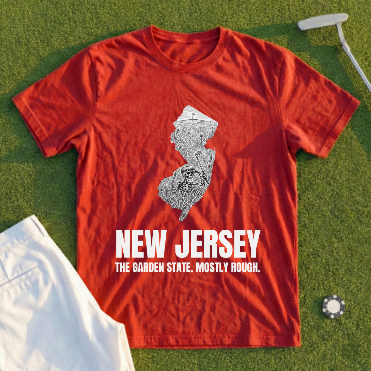 New Jersey The Garden State Mostly Rough Tee