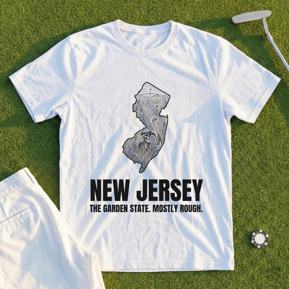 New Jersey The Garden State Mostly Rough Tee