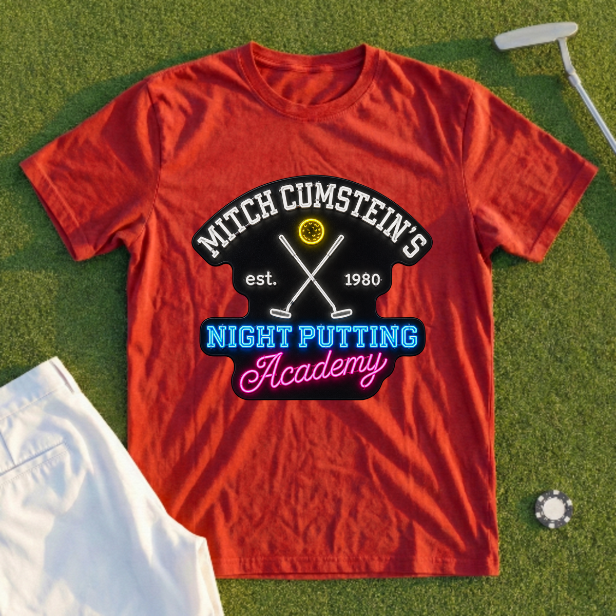 Night Putting Neon Sign Tee