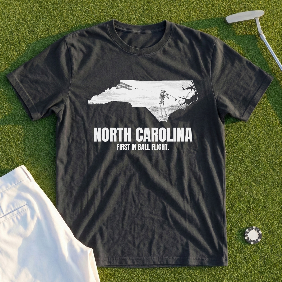 North Carolina First In Ball Flight Tee