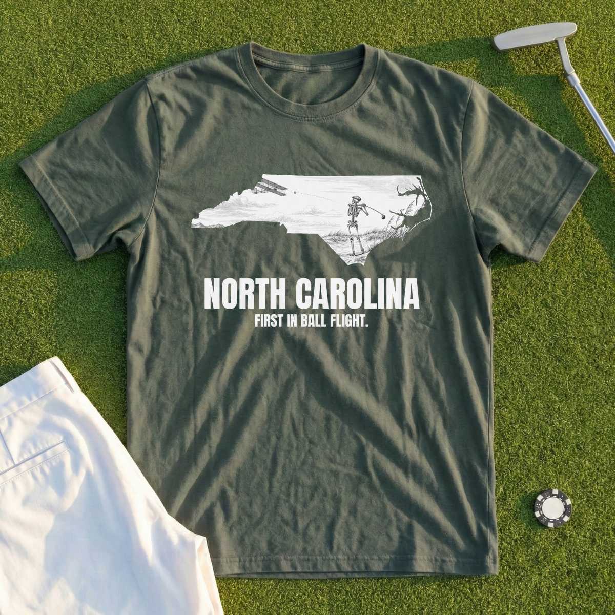 North Carolina First In Ball Flight Tee