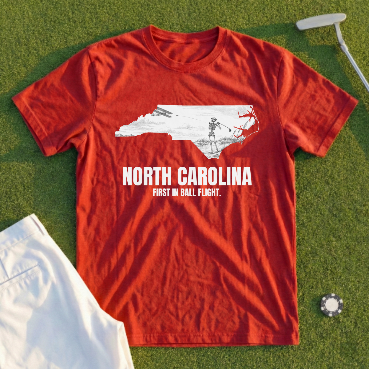 North Carolina First In Ball Flight Tee