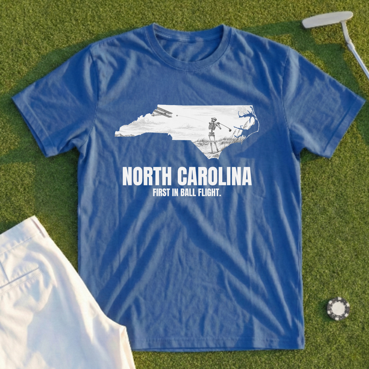 North Carolina First In Ball Flight Tee