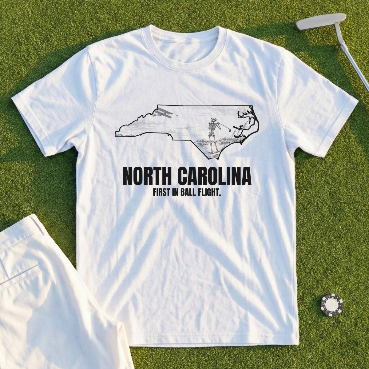 North Carolina First In Ball Flight Tee