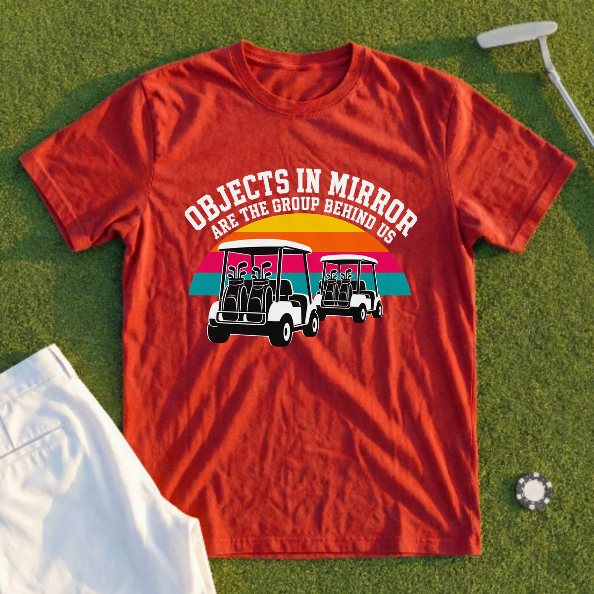 Objects In Mirror Are The Group Behind Us Tee