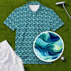 Ocean Swirl Performance Print Polo