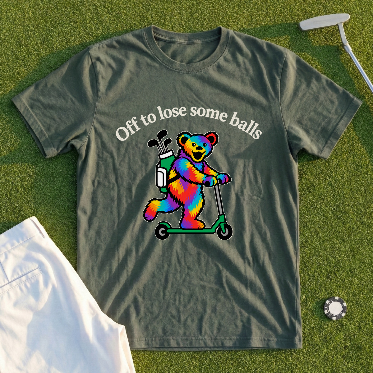 Off To Lose Some Balls Bear Tee