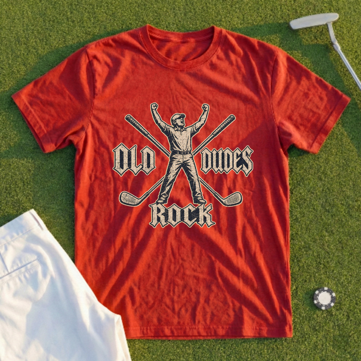 Old Dudes Rock, Distressed Patch Tee