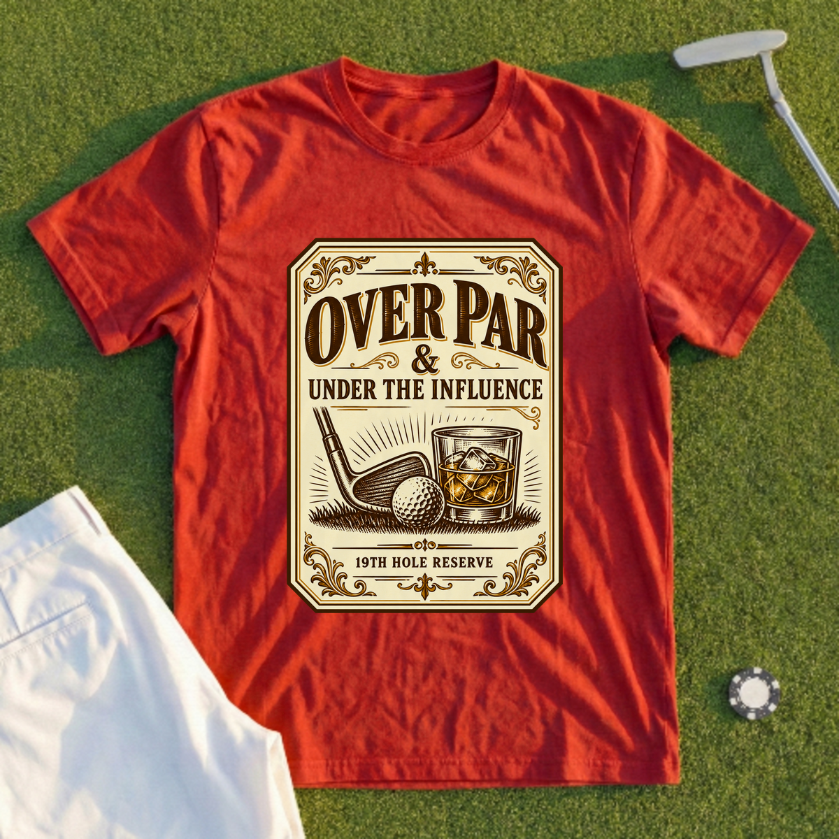 Over Par Bourbon Label Tee
