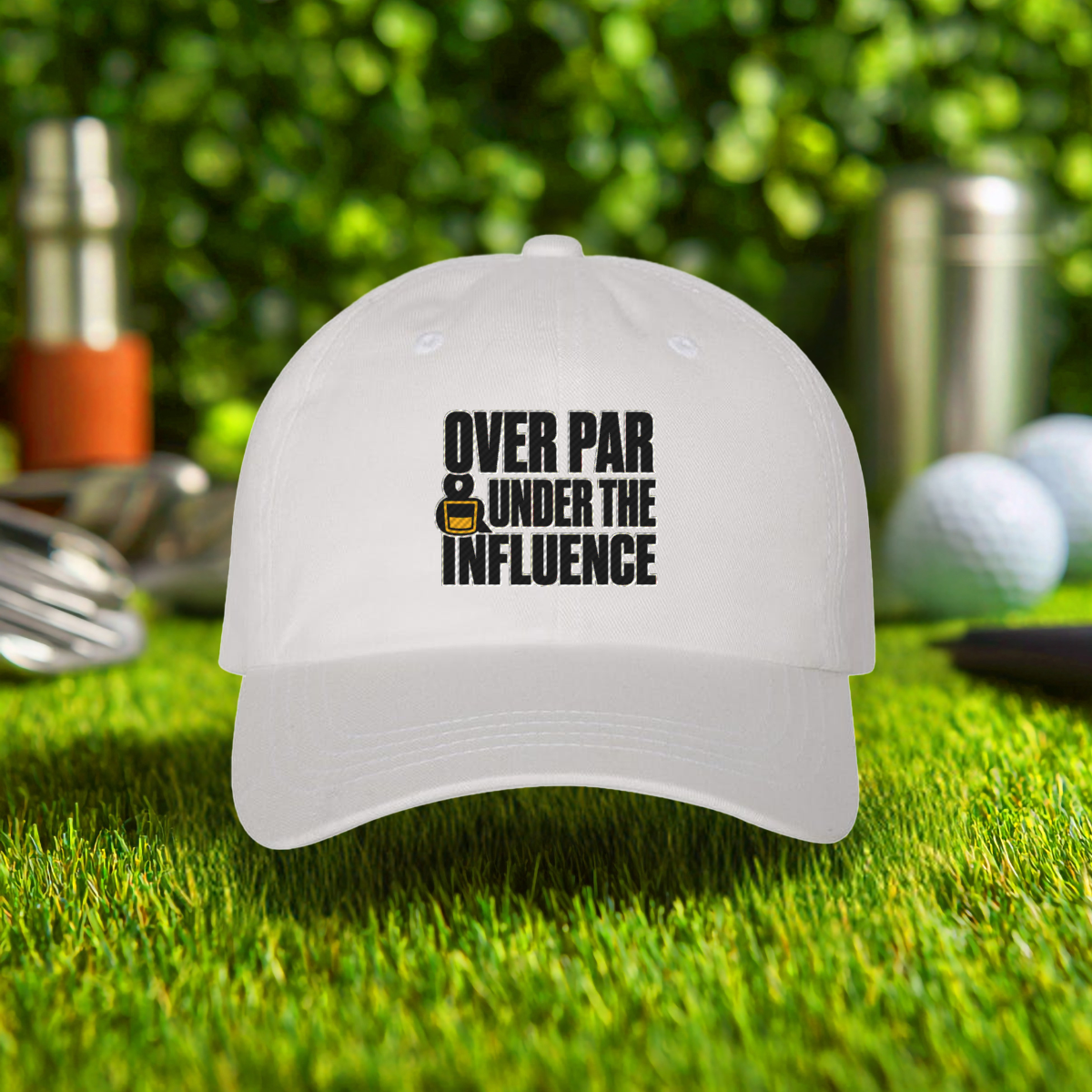 Over Par & Under The Influence Embroidered Hat