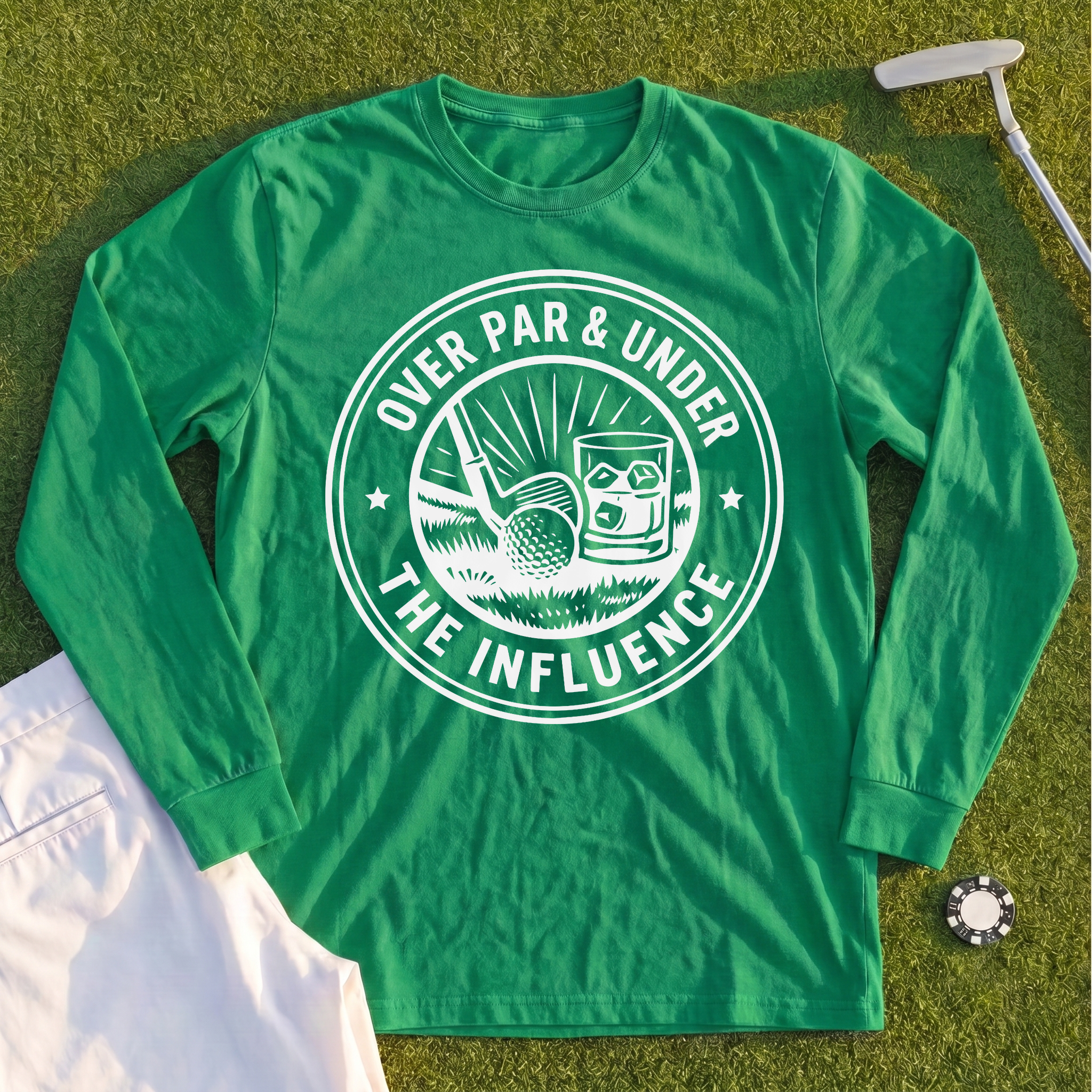 Over Par & Under The Influence Long Sleeve Tee