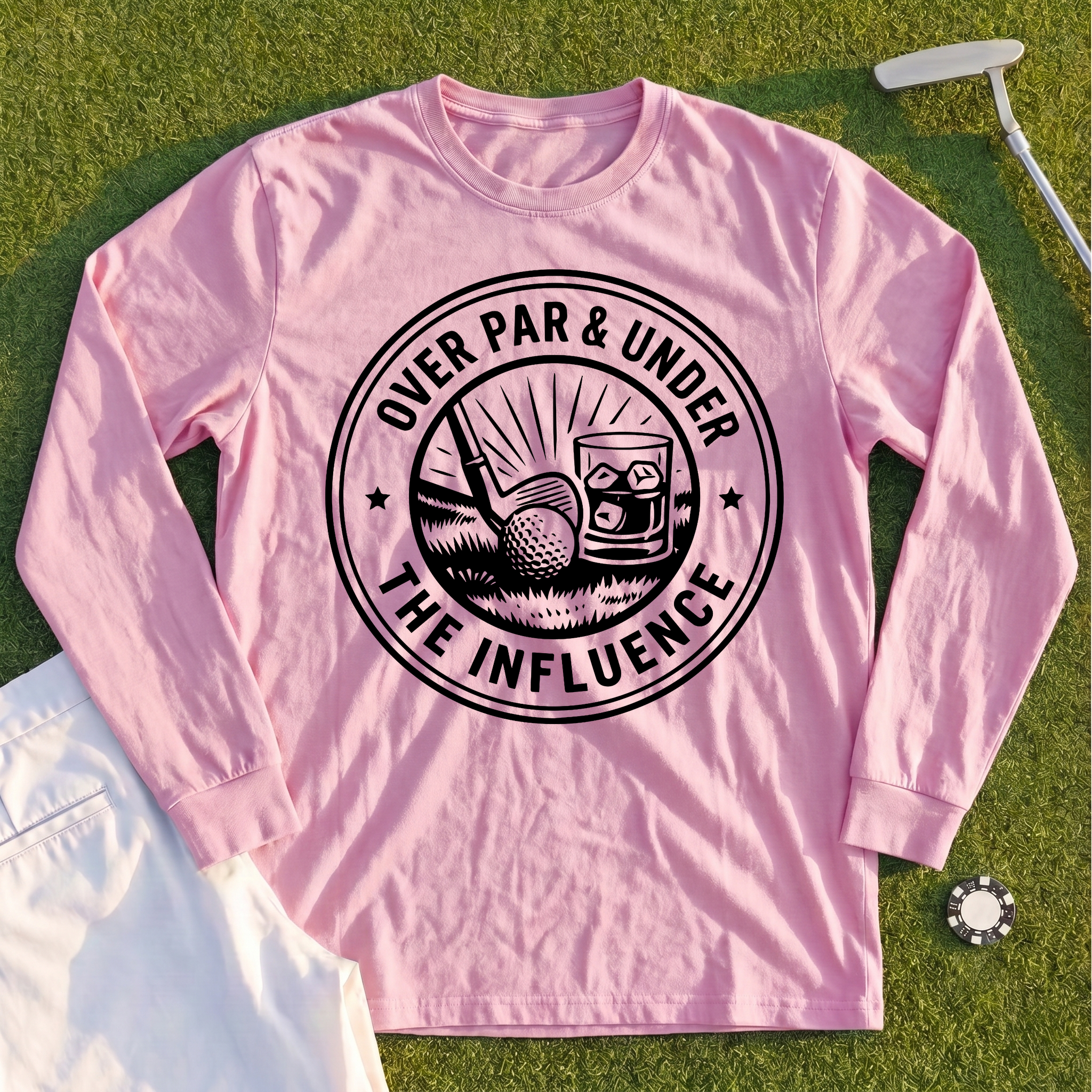 Over Par & Under The Influence Long Sleeve Tee