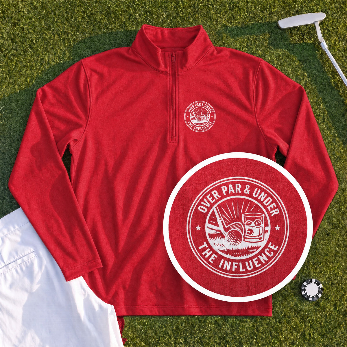 Over Par & Under The Influence Quarter Zip