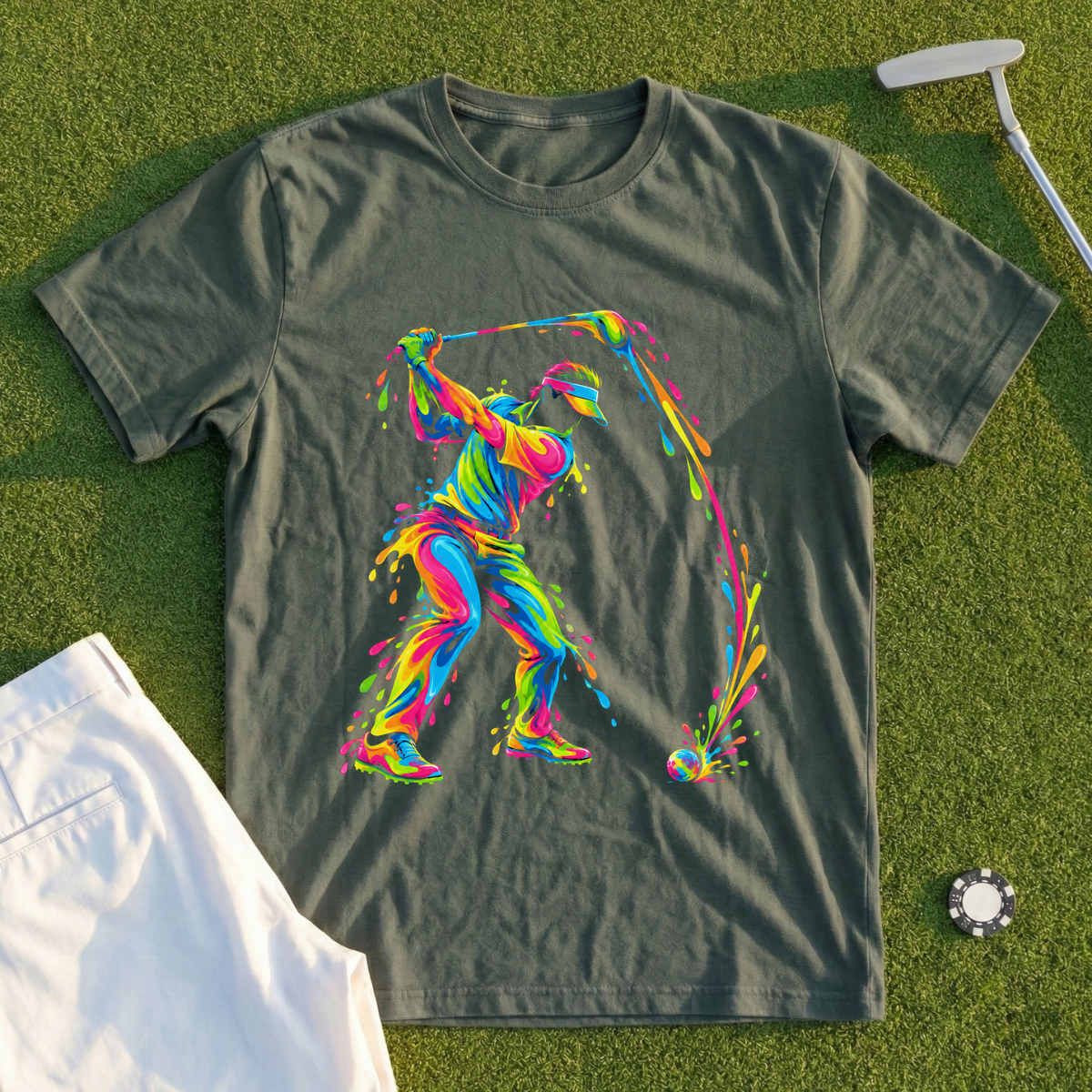 Paint Splash Swing, Visor Tee
