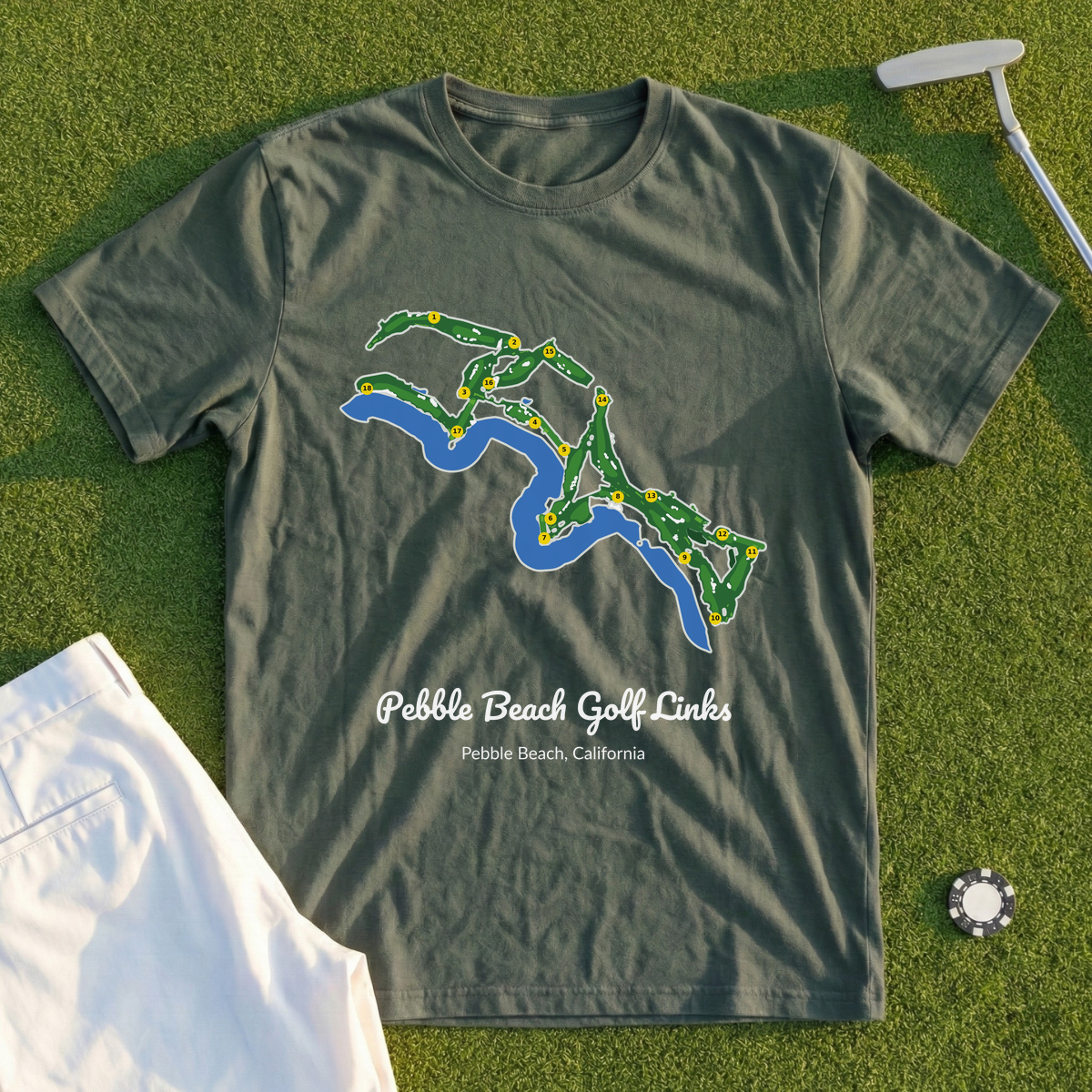 Pebble Beach Golf Links Course Map Tee