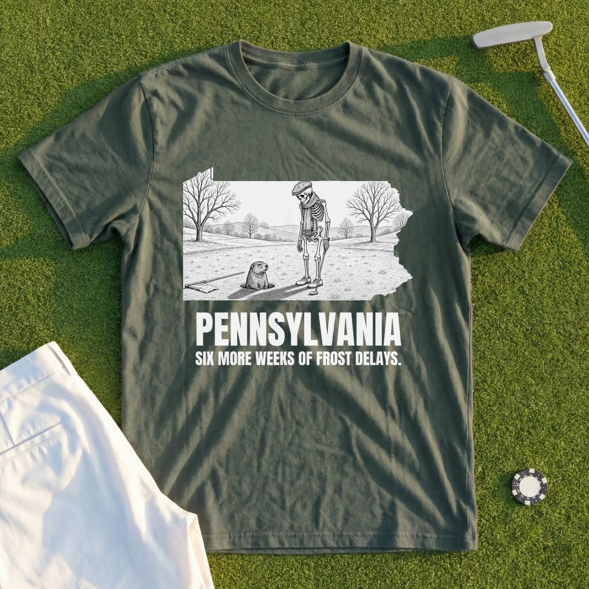 Pennsylvania Six More Weeks Of Frost Delays Tee