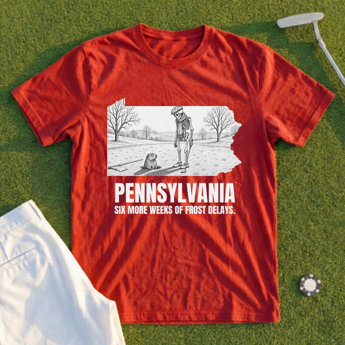 Pennsylvania Six More Weeks Of Frost Delays Tee