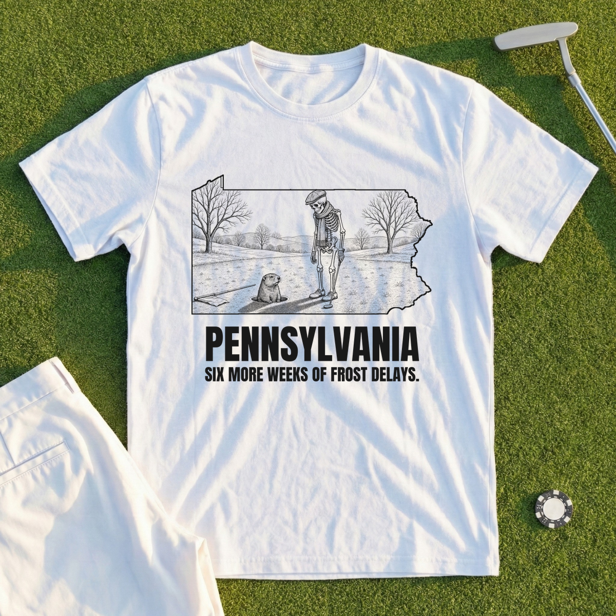 Pennsylvania Six More Weeks Of Frost Delays Tee