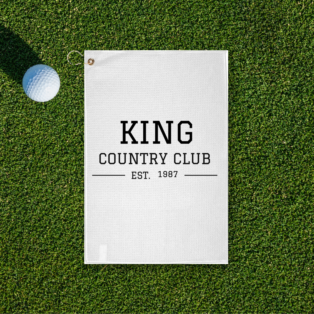 Personalized Country Club Golf Towel