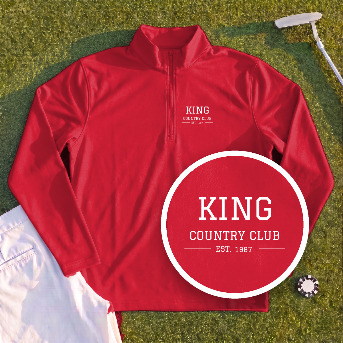 Personalized Country Club Quarter Zip