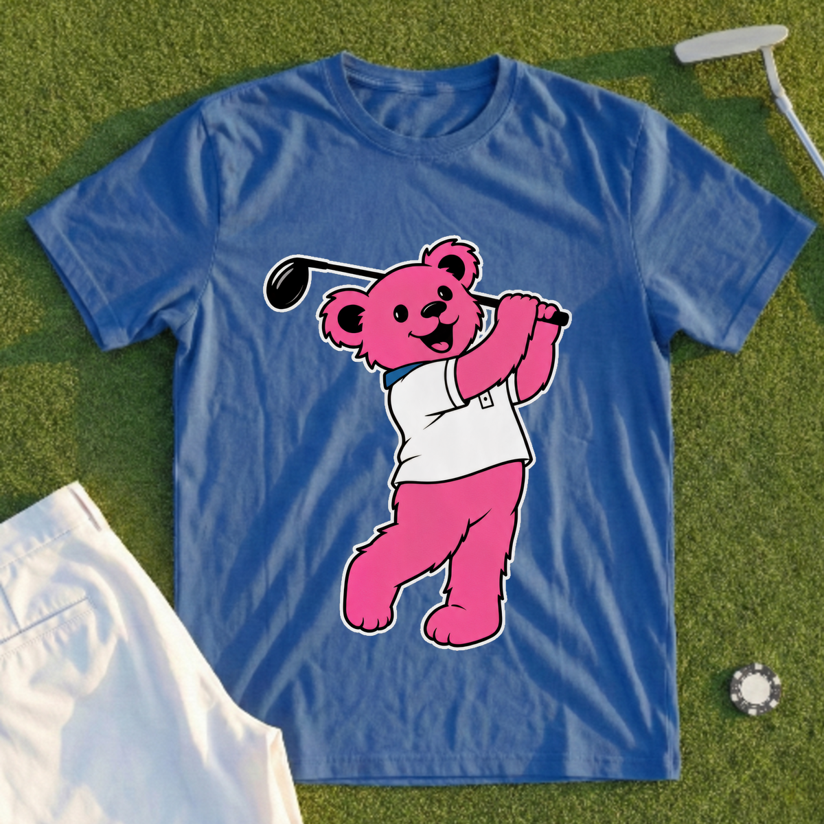 Pink Bear Bomber Tee