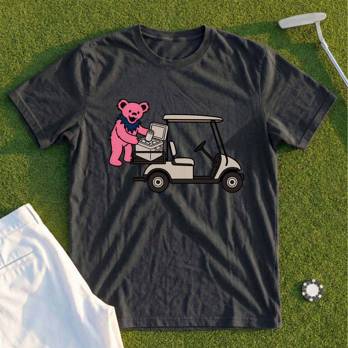 Pink Bear's Post-Round Cooler Ice Grab Tee