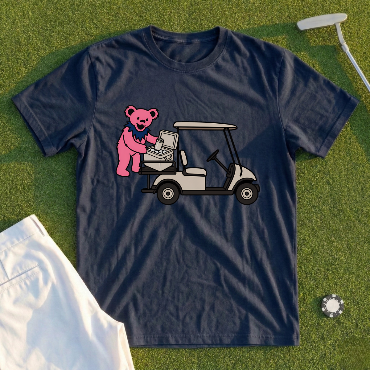 Pink Bear's Post-Round Cooler Ice Grab Tee