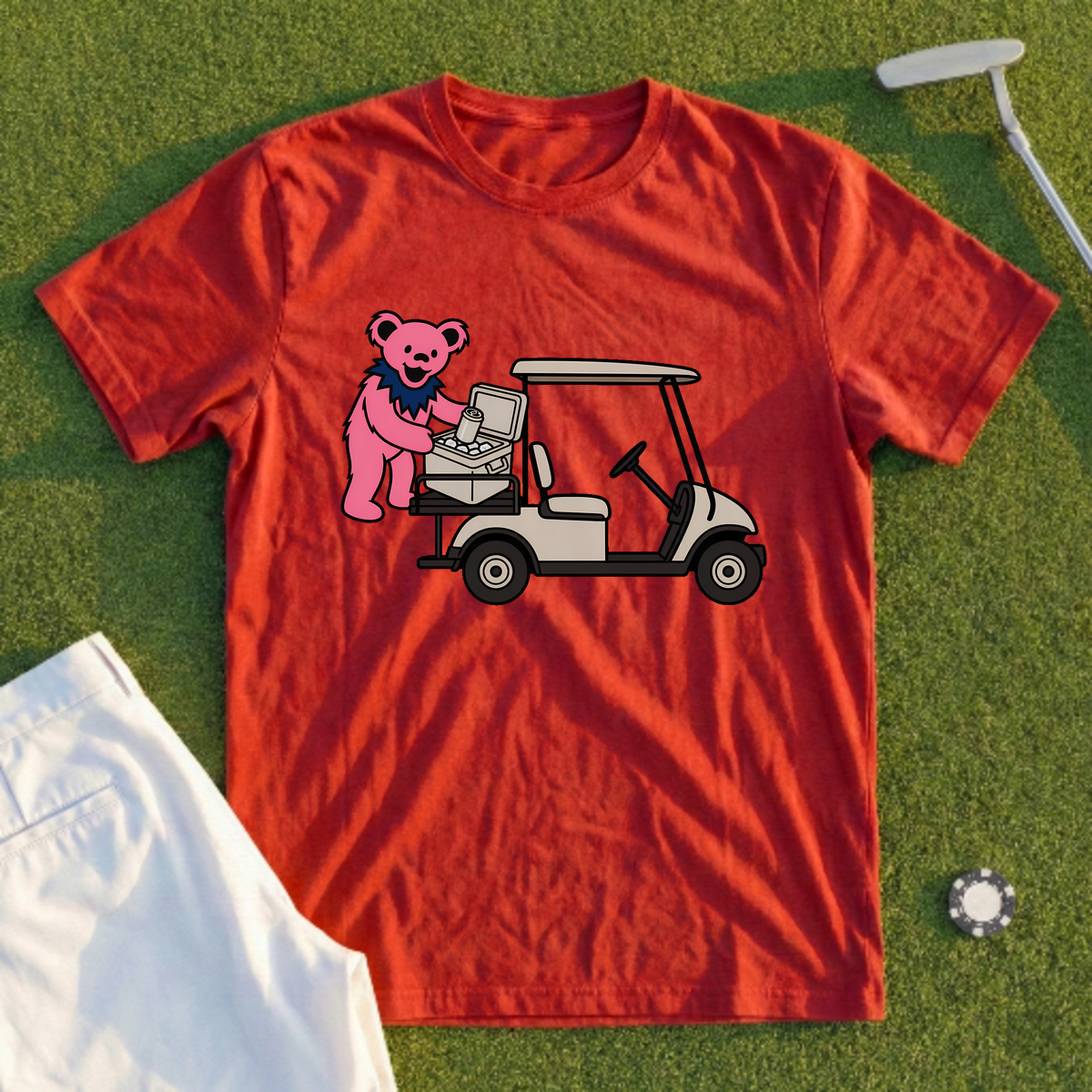 Pink Bear's Post-Round Cooler Ice Grab Tee