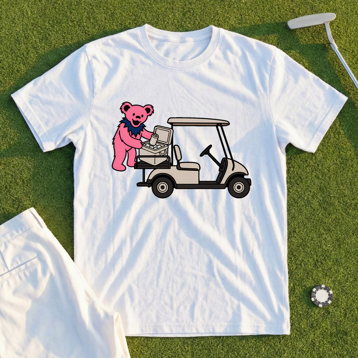 Pink Bear's Post-Round Cooler Ice Grab Tee