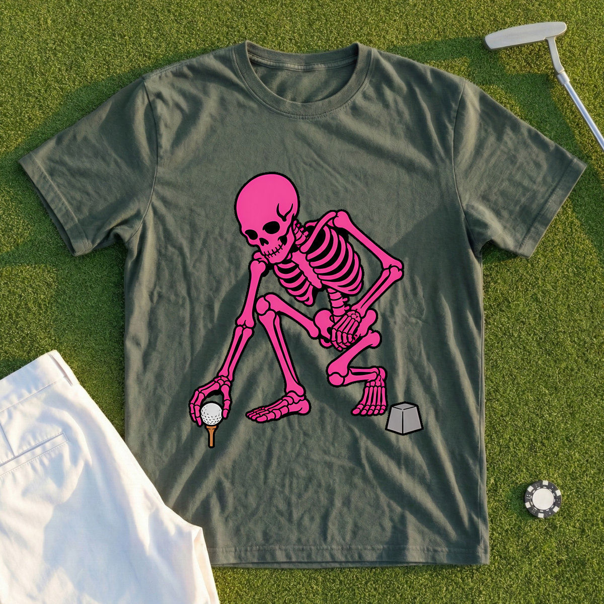Pink Skeleton's First Tee Setup Tee