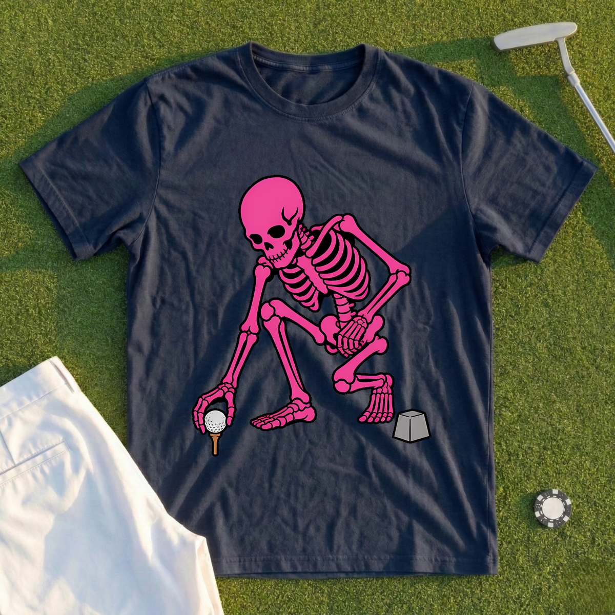 Pink Skeleton's First Tee Setup Tee