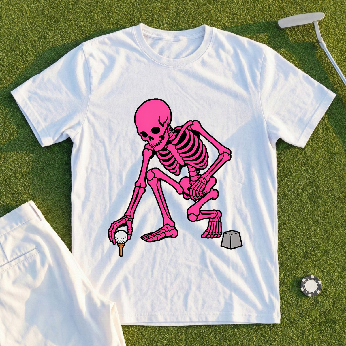 Pink Skeleton's First Tee Setup Tee