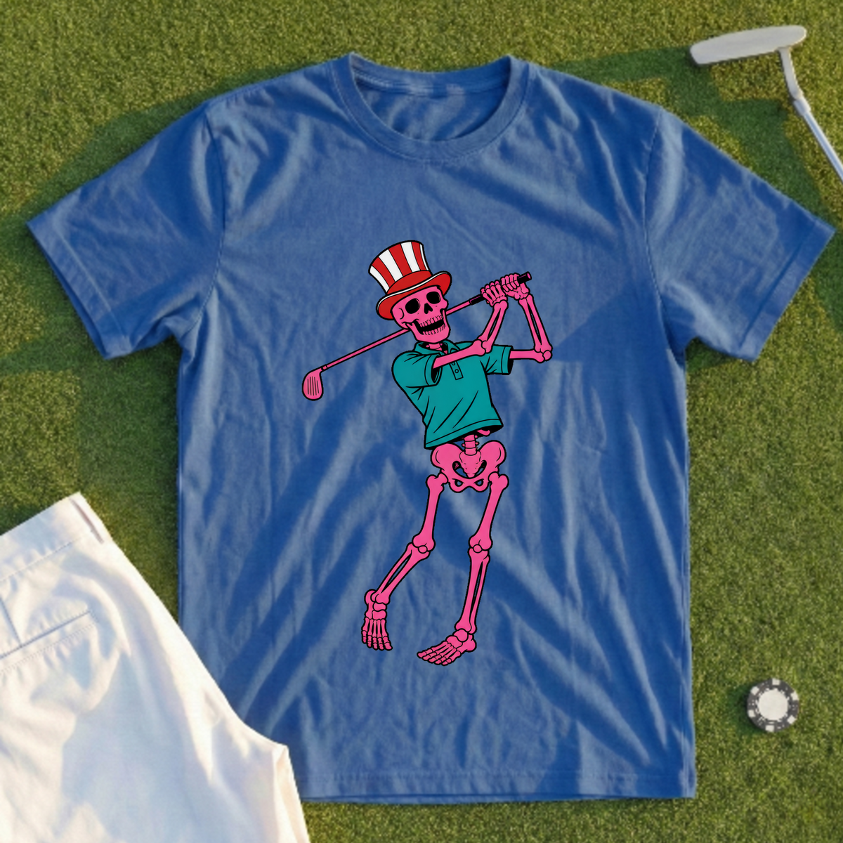 Pink Skeleton Swing Tee