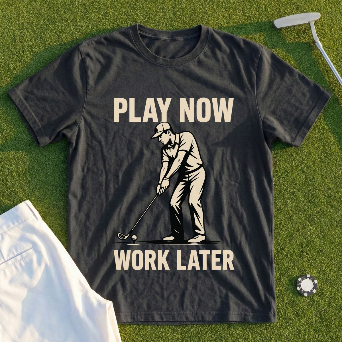 Play Now, Work Later Tee