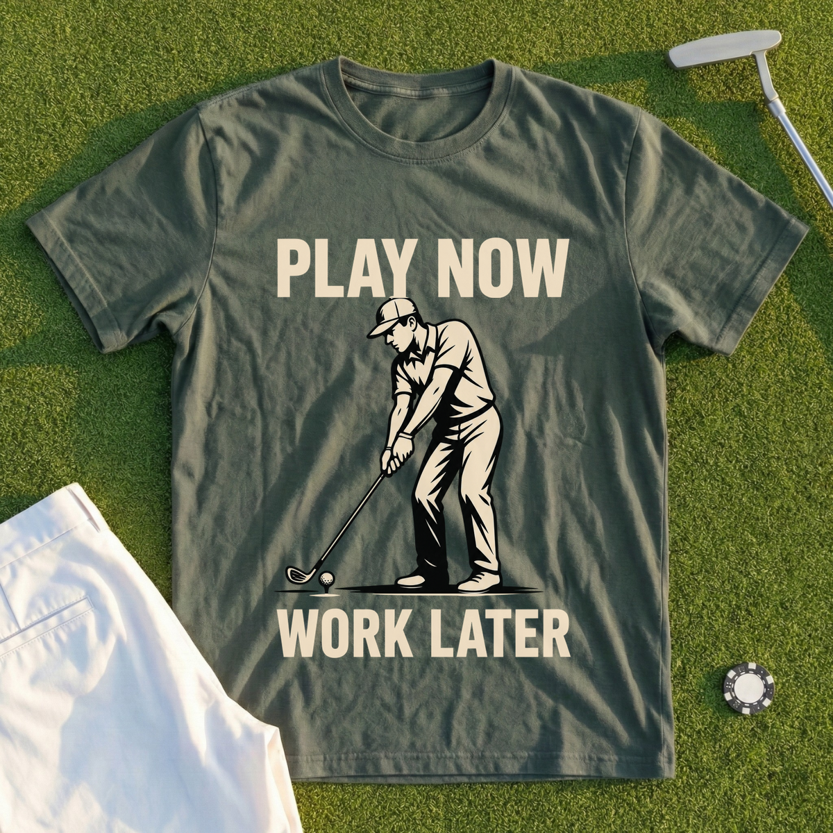 Play Now, Work Later Tee