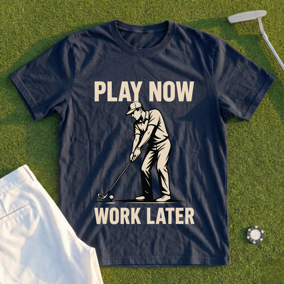 Play Now, Work Later Tee