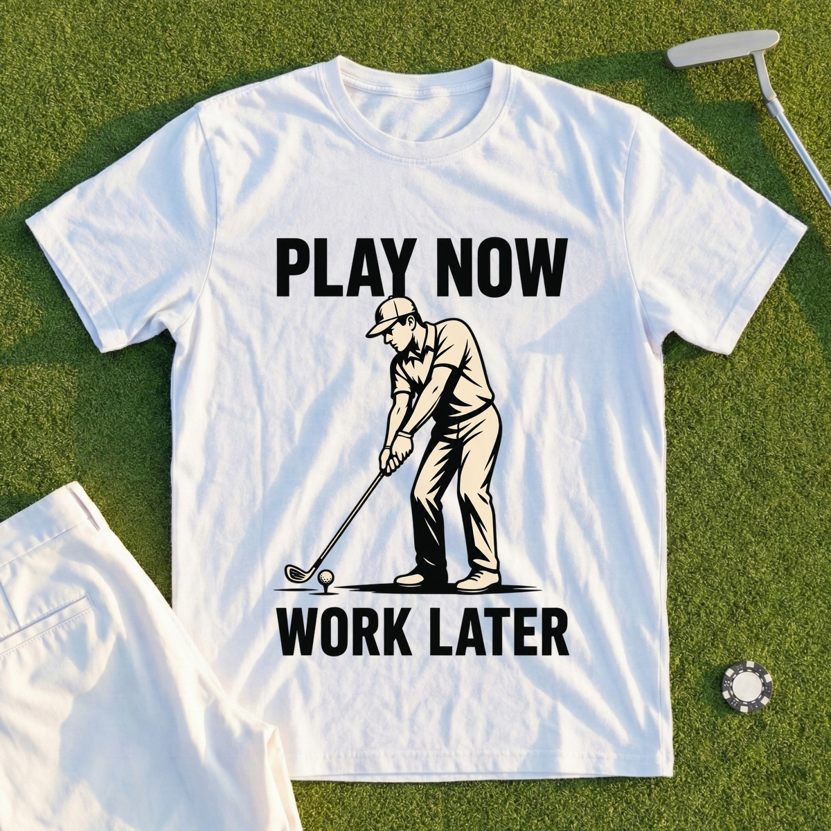Play Now, Work Later Tee