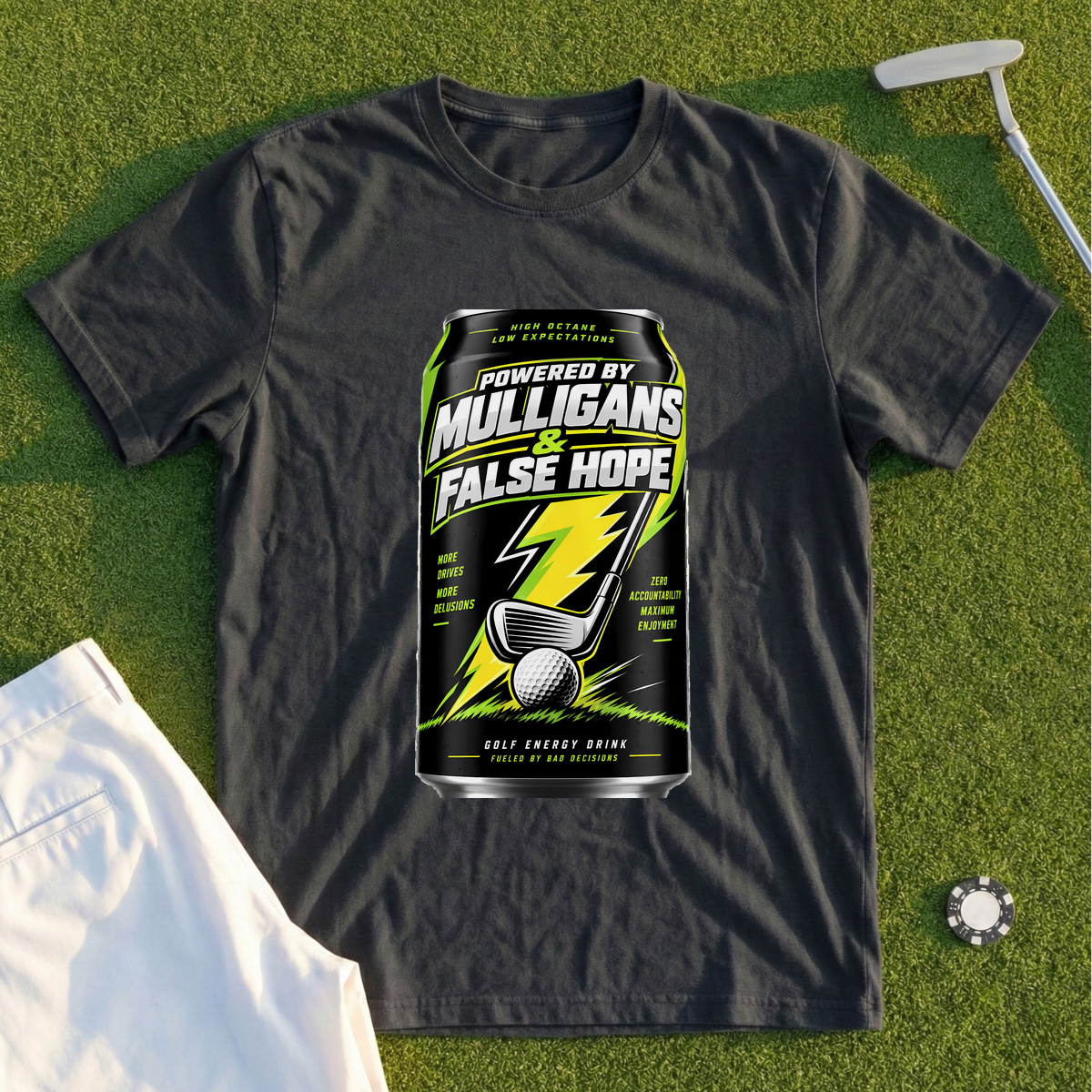 Powered By Mulligans And False Hope Tee