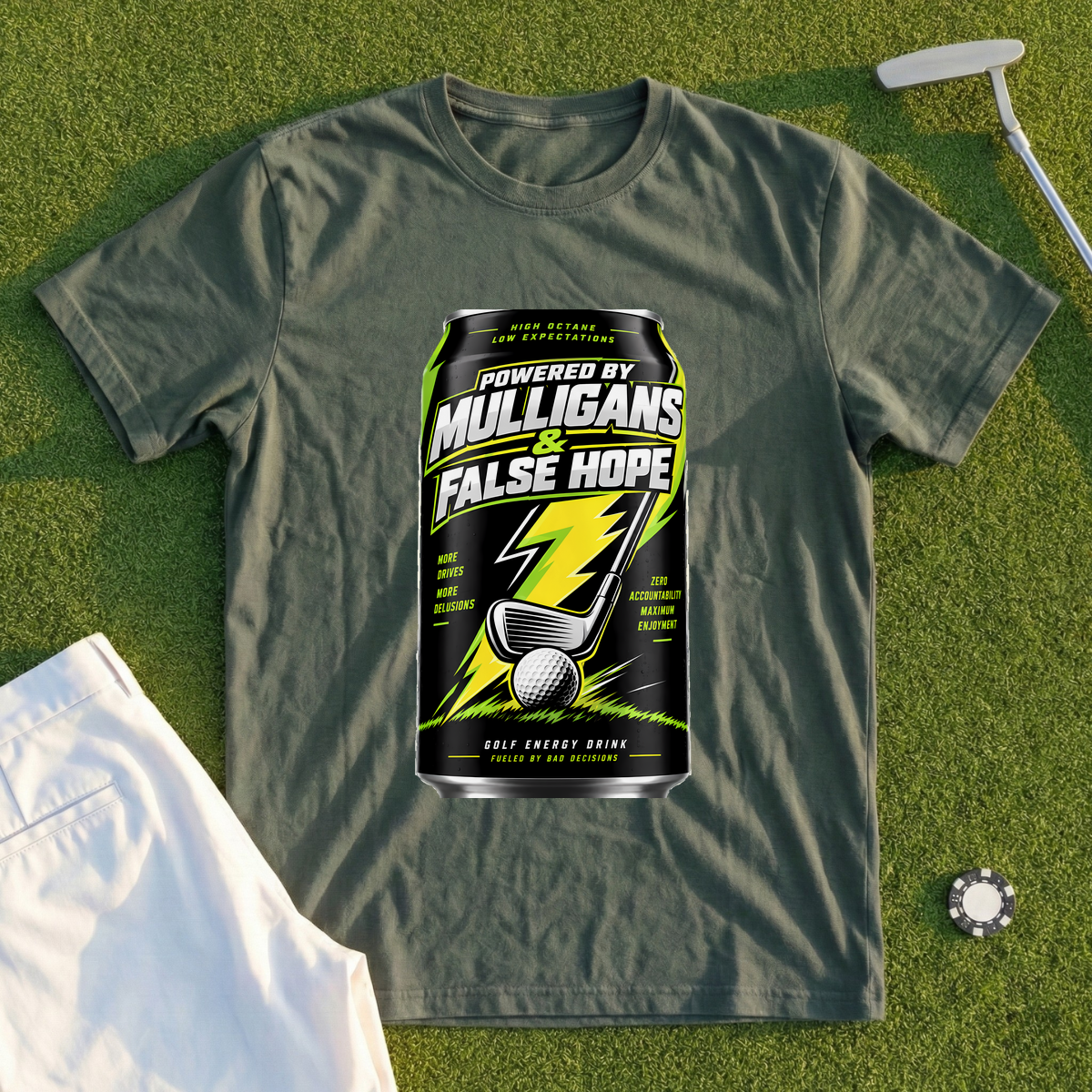 Powered By Mulligans And False Hope Tee