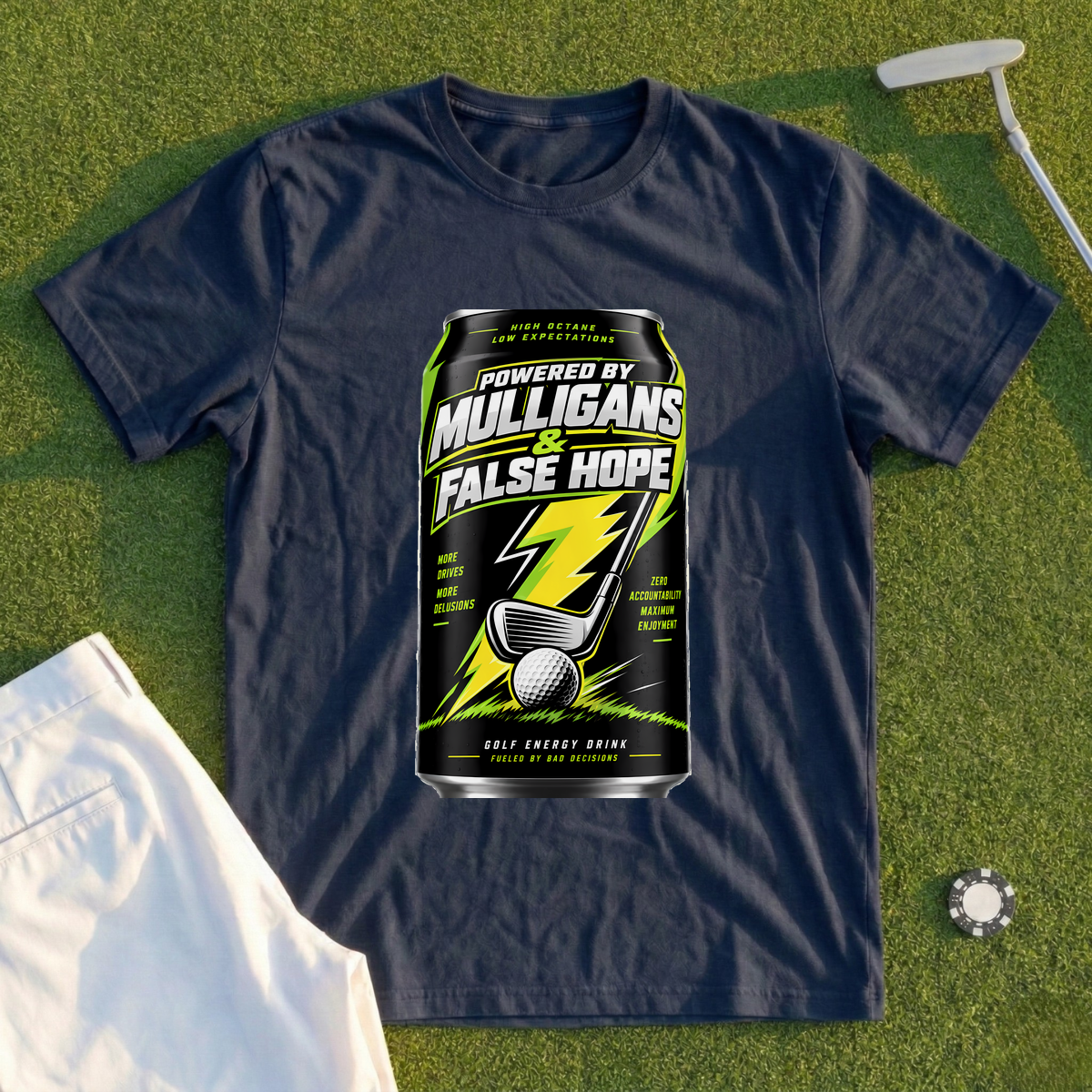 Powered By Mulligans And False Hope Tee