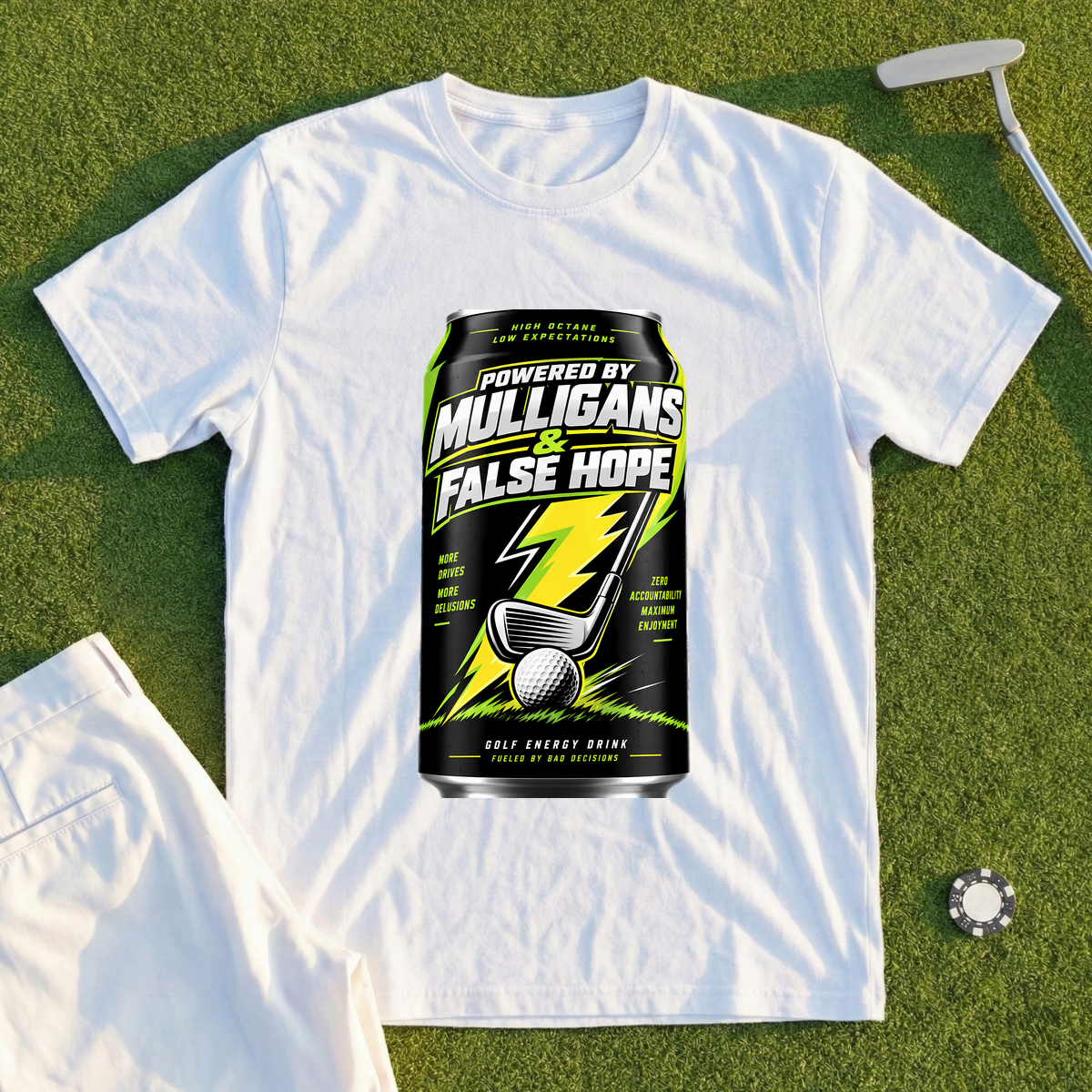 Powered By Mulligans And False Hope Tee