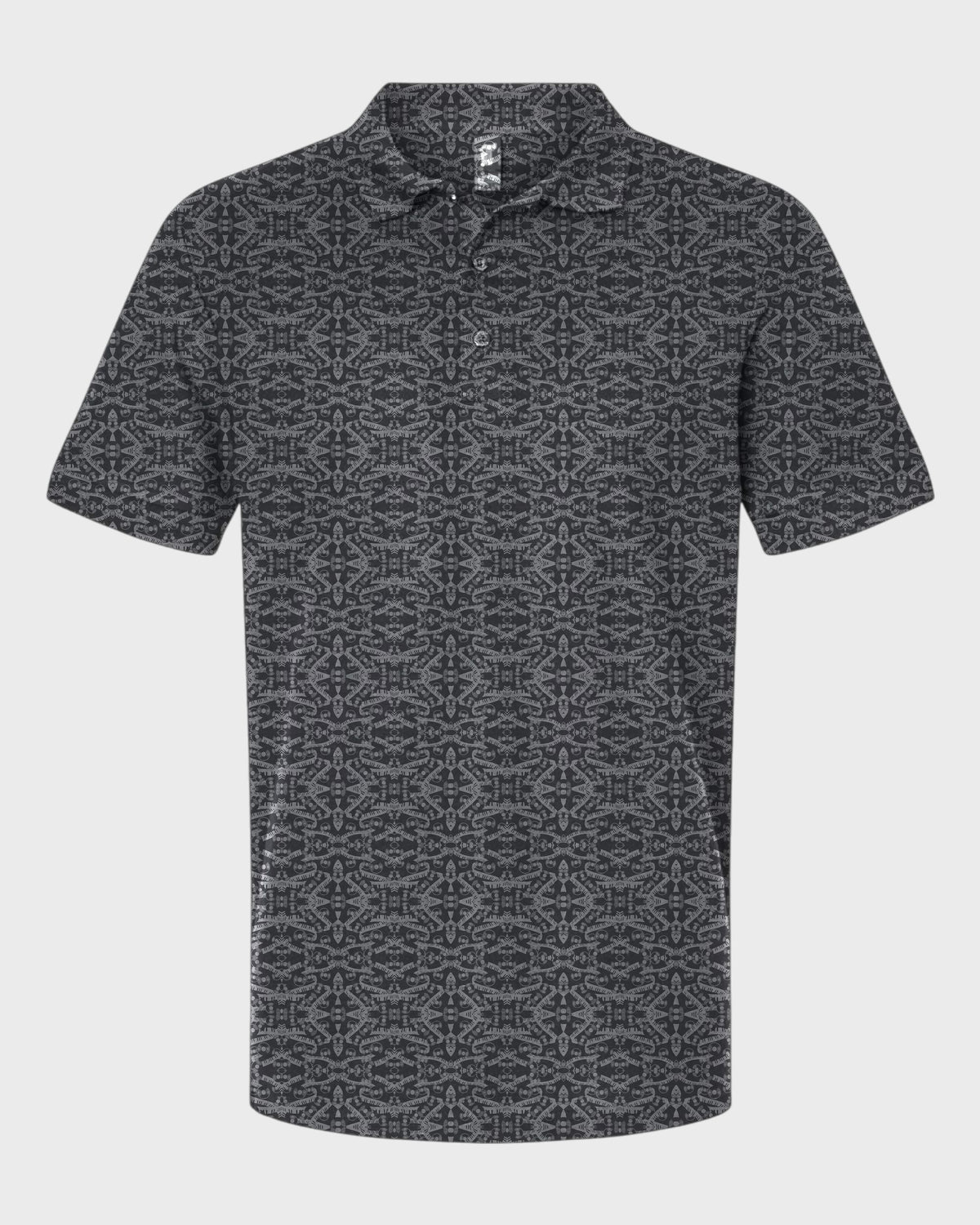 Piano And Vinyl Performance Print Polo, all-over print, flat lay