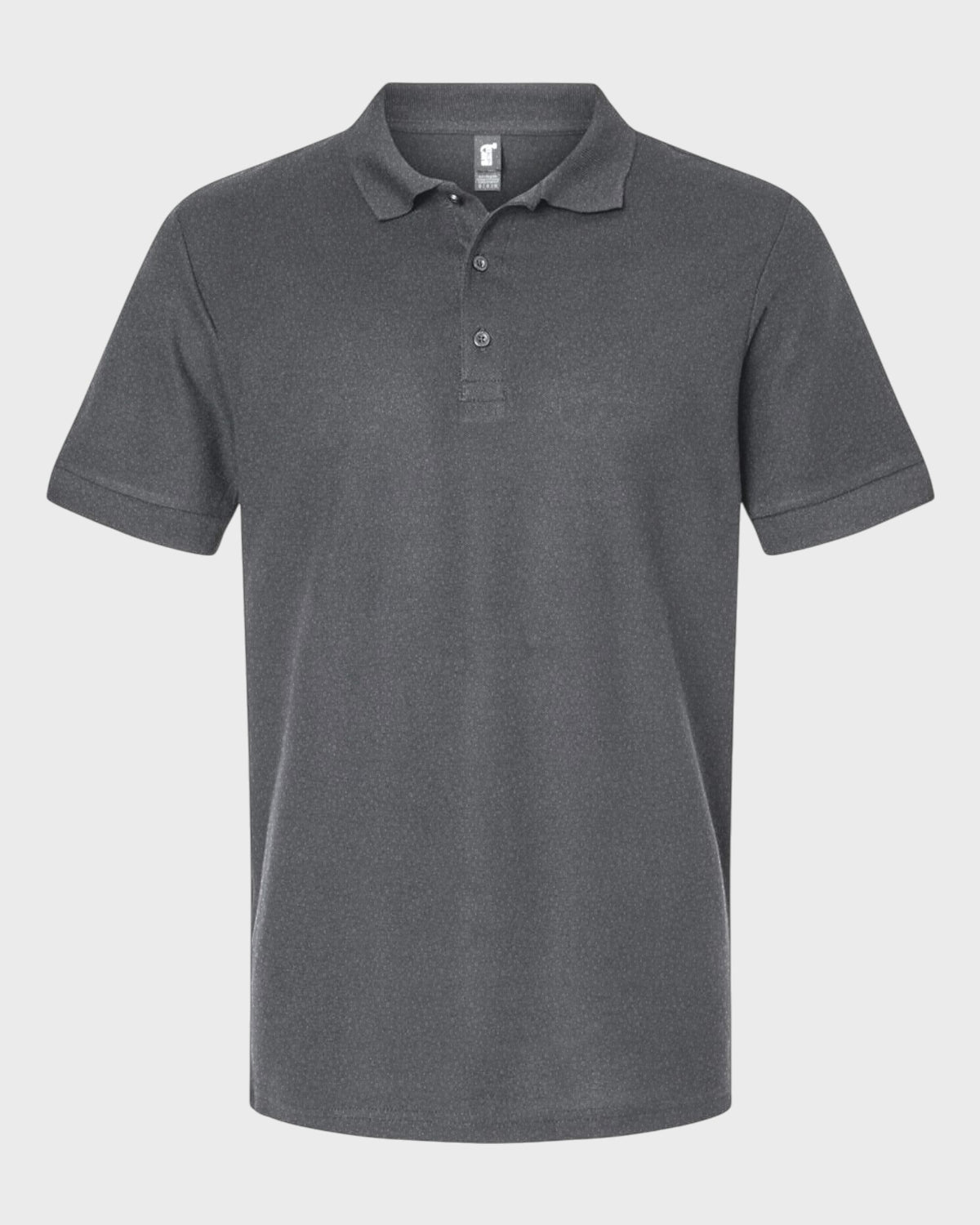 Sasquatch Forest Performance Print Polo, all-over print, flat lay