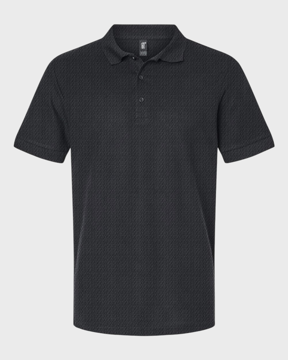 Rose Skeleton Toile Performance Print Polo, all-over print, flat lay