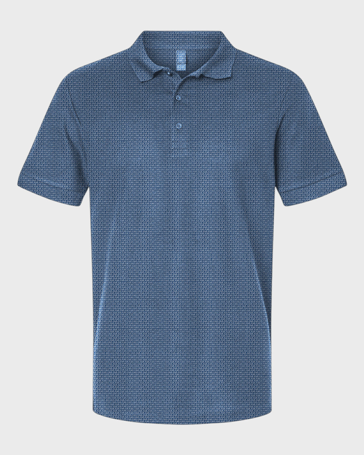 The Crossing Performance Print Polo, all-over print, flat lay