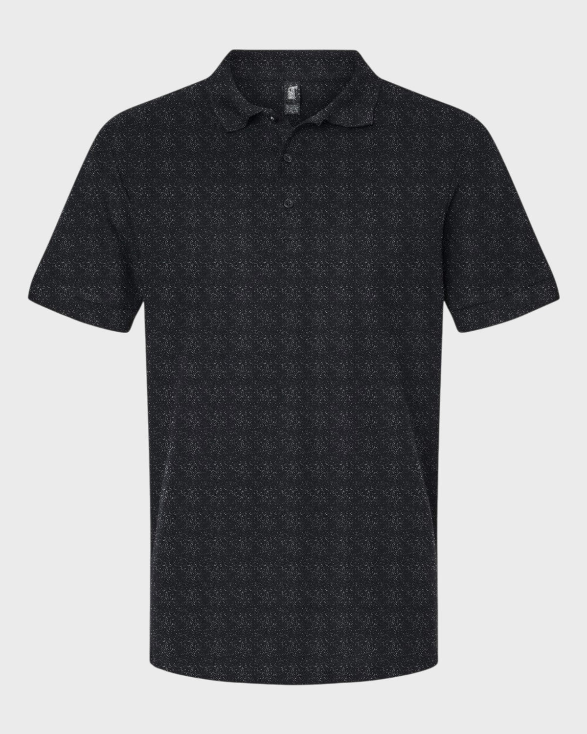 Paint Drops Performance Print Polo, all-over print, flat lay