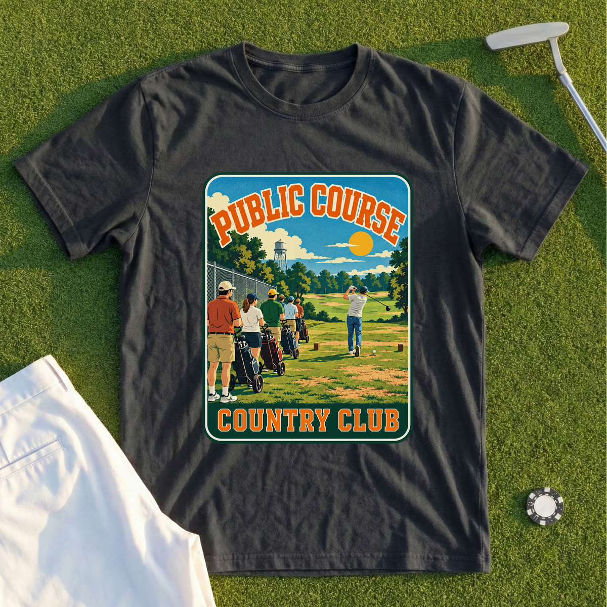 Public Course Country Club Travel Poster Tee