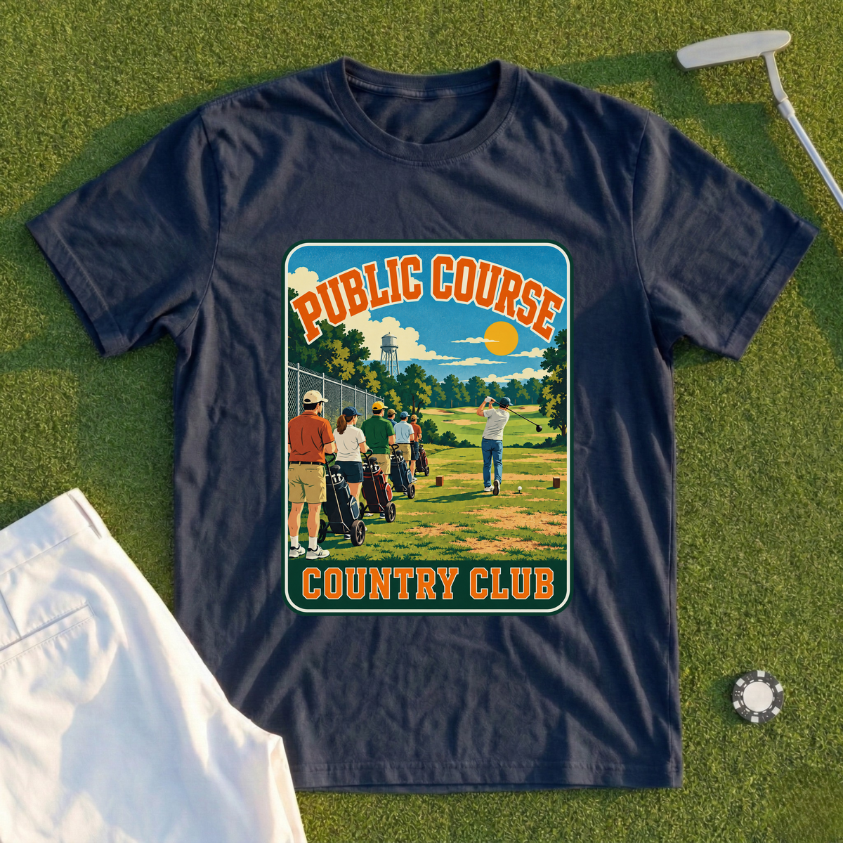 Public Course Country Club Travel Poster Tee